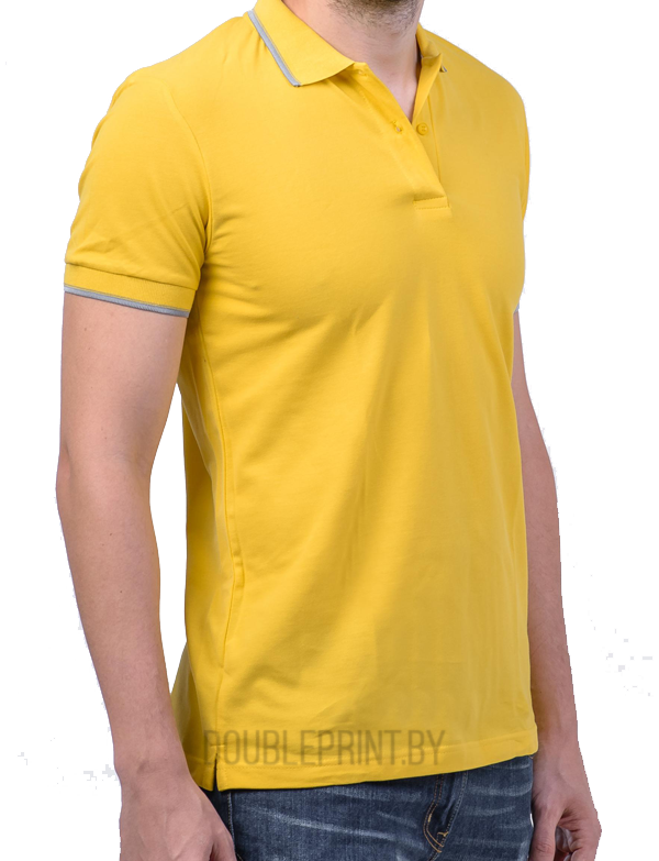 Рубашка поло жёлтый в полоску