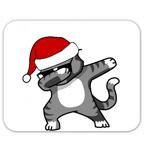 Коврик для мышки "Новогодний дэб кот"