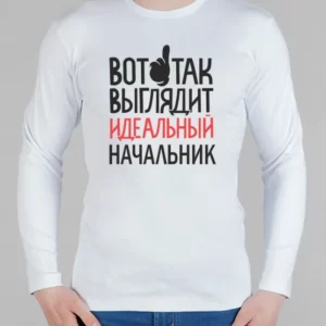 Мужской лонгслив "Идеальный начальник"