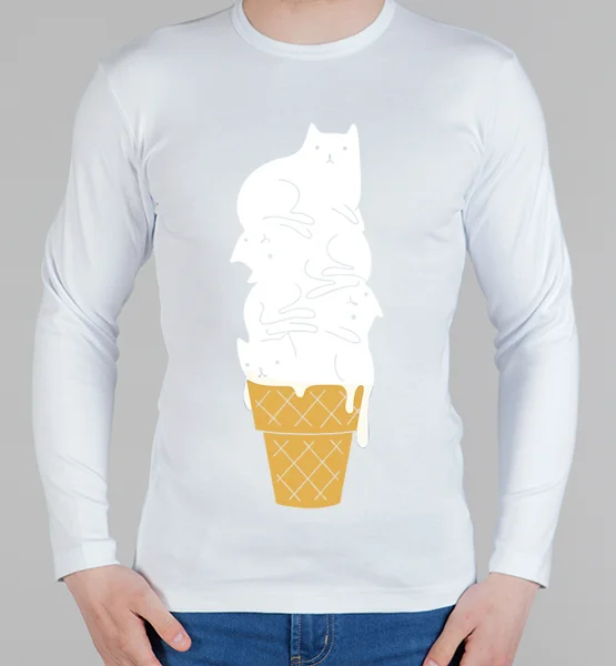 Мужской лонгслив "Мороженное"