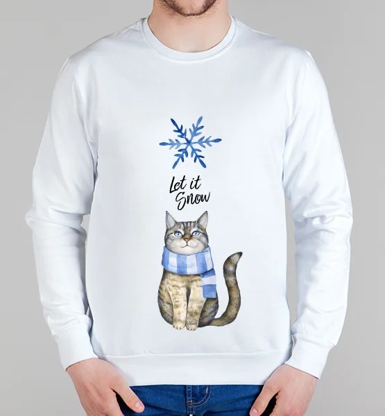 Свитшот "Let is snow"