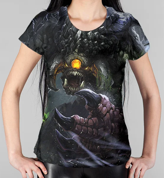 Женская 3D футболка "Angry roshan"