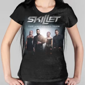 Женская 3D футболка "Skillet"