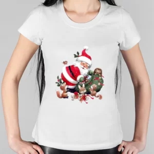 Женская футболка "Santa&Friends"